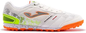 Joma Mundial 23 Turf Soccer Shoes - Turf Cleats, Football Boots - Indoor Soccer Cleats, Soccer Indoor Shoes - White - 7-12