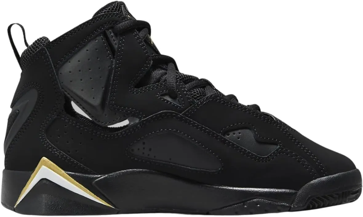 Jordan Big Kid's True Flight White/Black-Yellow Ochre (343795 107)