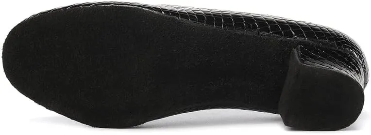 JUODVMP Women Ballroom Dance Shoes Leather Lace-up Latin Modern Salsa Dance Practice Teaching Performance Model STW