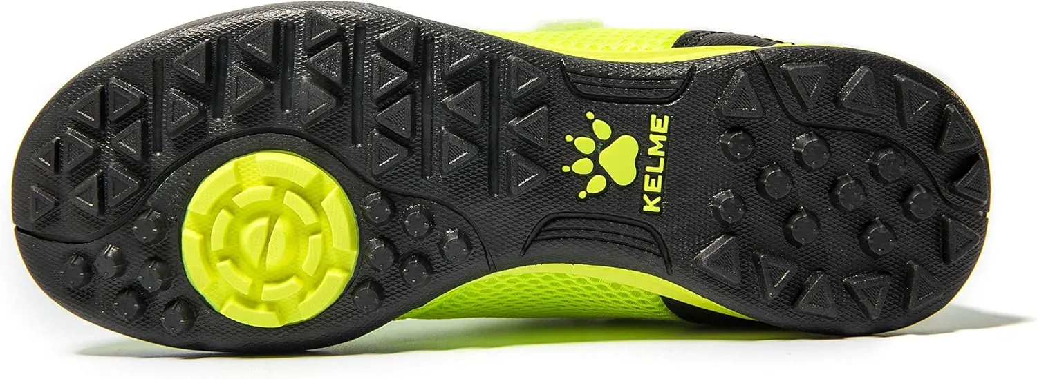 KELME Laceless Soccer Cleats Youth and Kids  Futsal or Turf Soccer Shoes for Boys/Girls  Indoor or Outdoor Velcro Football Boots