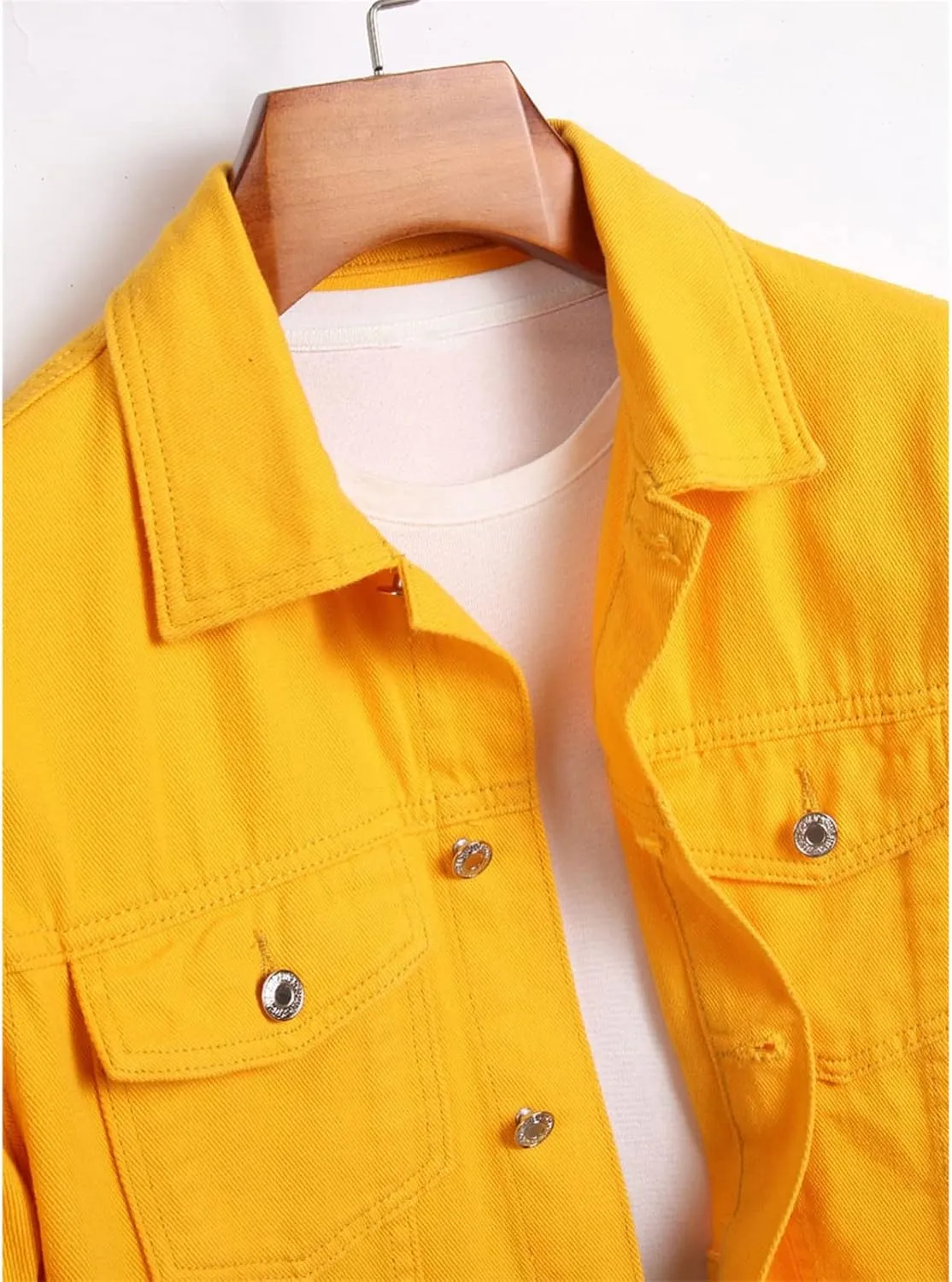 Kelsiop Denim Jacket Windbreaker Cotton Trucker Jacket Men's Denim Cut Lined Hiking Fashion Outerwear