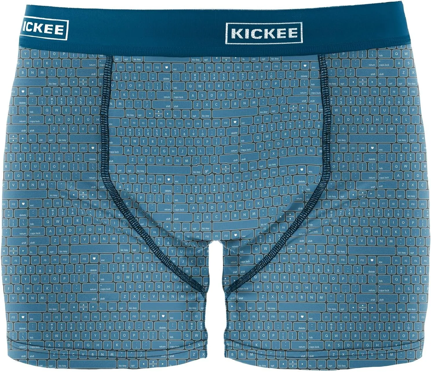 KICKEE Mens Print Boxer Brief Underwear, Silky Soft Printed Briefs for Men