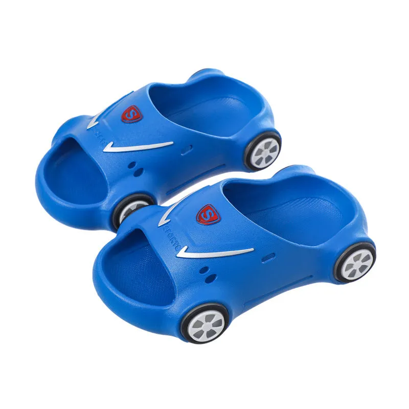 Kids Glowing Slippers Cartoon Car Sandals