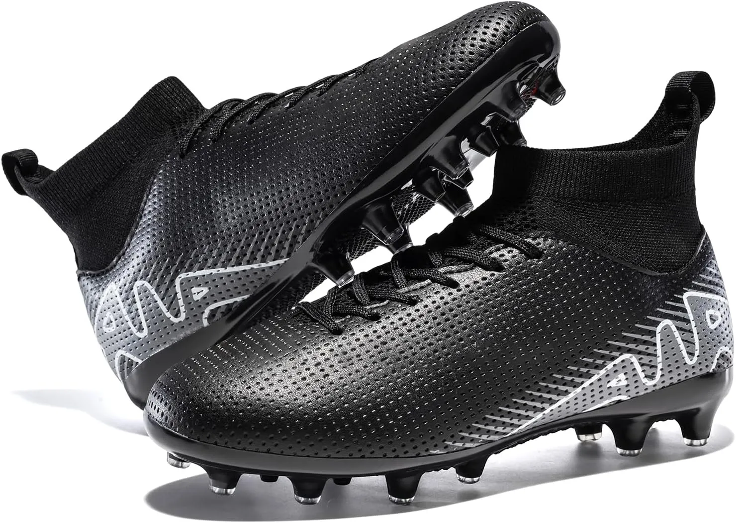 Kids Soccer Shoes-Firm Ground Soccer Cleats Boys Girls Athletic Outdoor Indoor