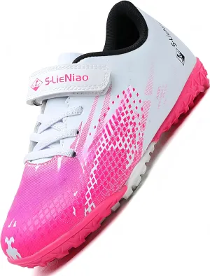 Kids Turf Soccer Shoes Boys Girls Youth Indoor Outdoor Soccer Cleats Football Shoes (Toddler/Little Kid/Big Kid)