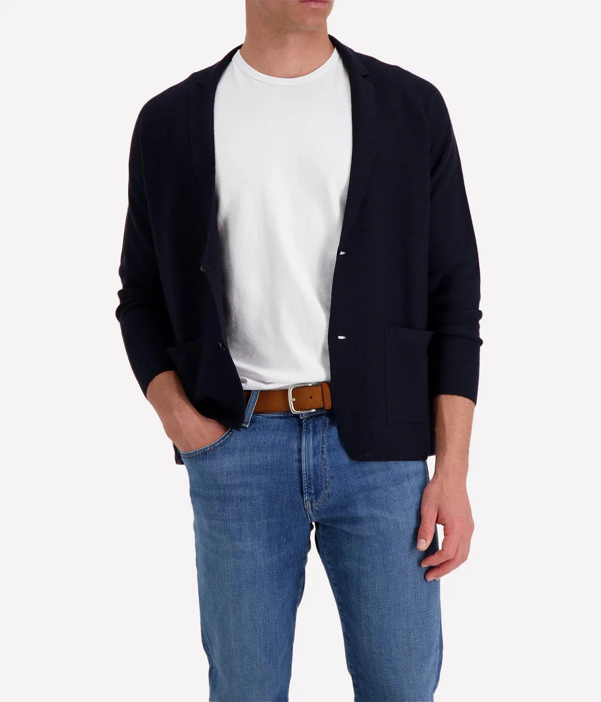 Knitted Jacket in Navy