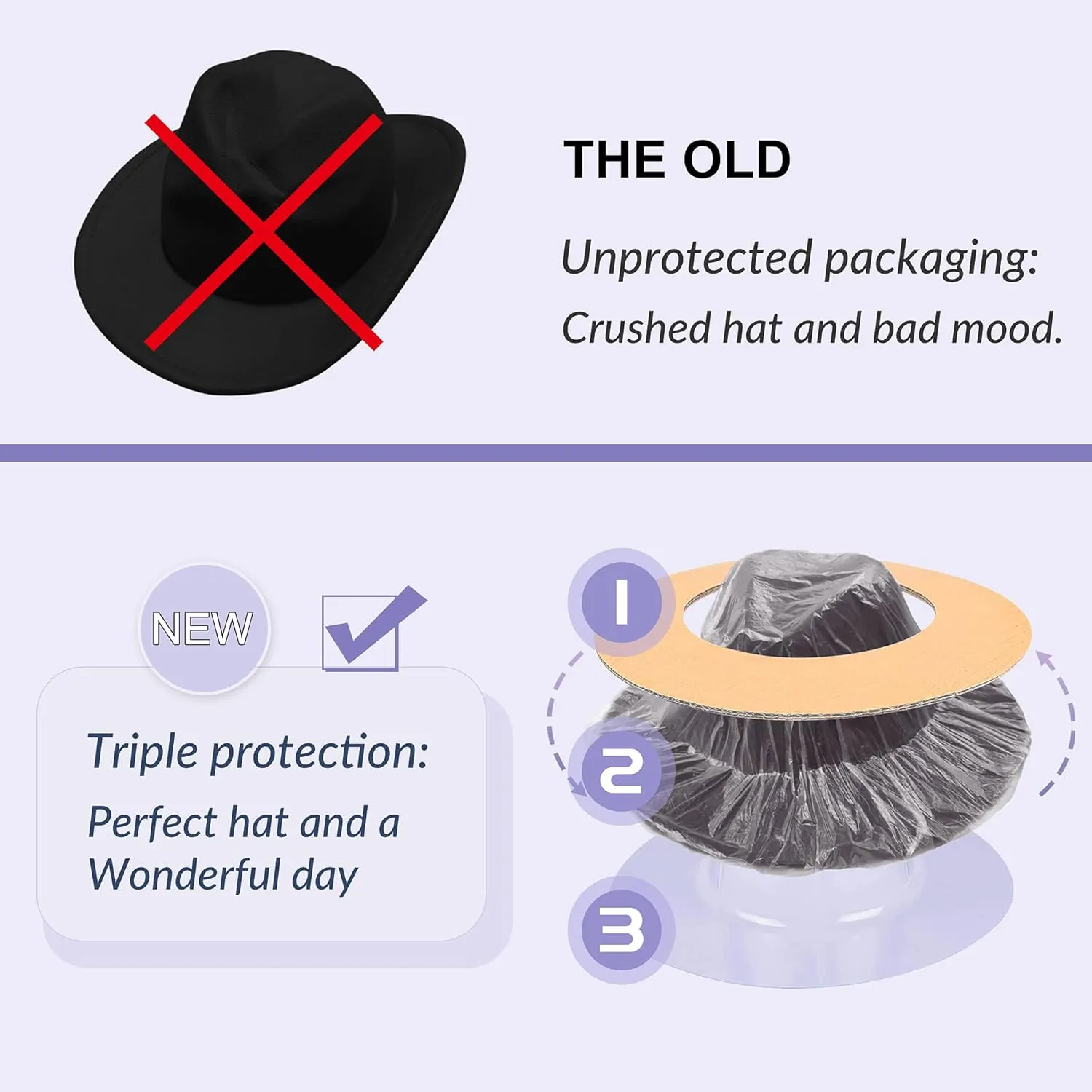 KUJUHA Women Men Wide Brim Fedora Hat