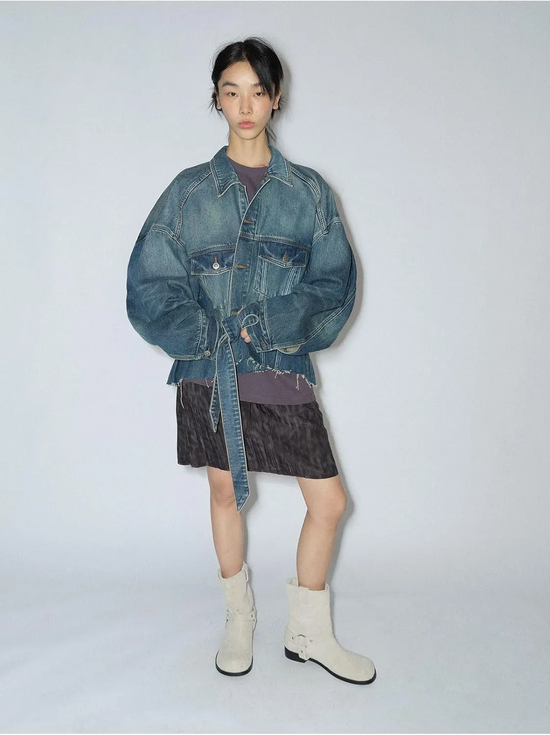 Ladies' Long Sleeve Outerwear Spring Denim Jacket