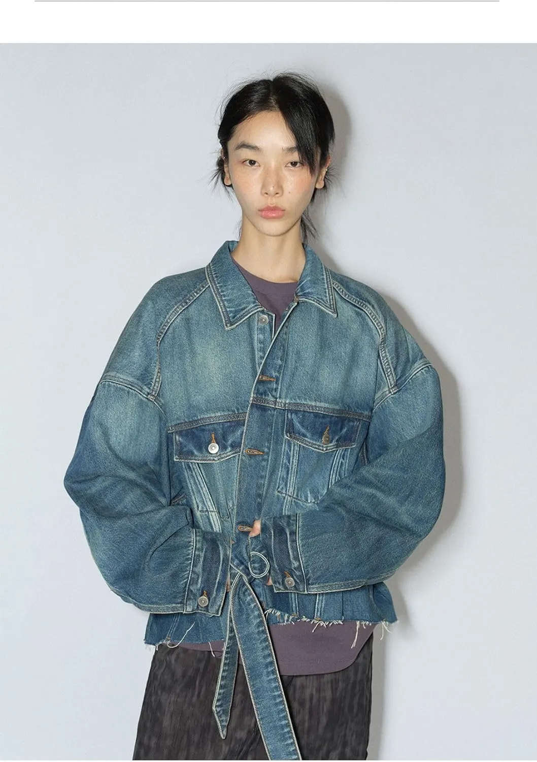 Ladies' Long Sleeve Outerwear Spring Denim Jacket