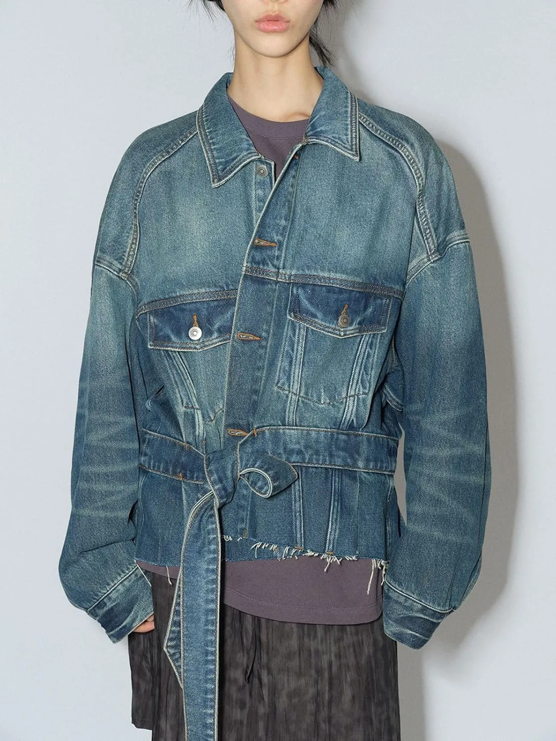 Ladies' Long Sleeve Outerwear Spring Denim Jacket