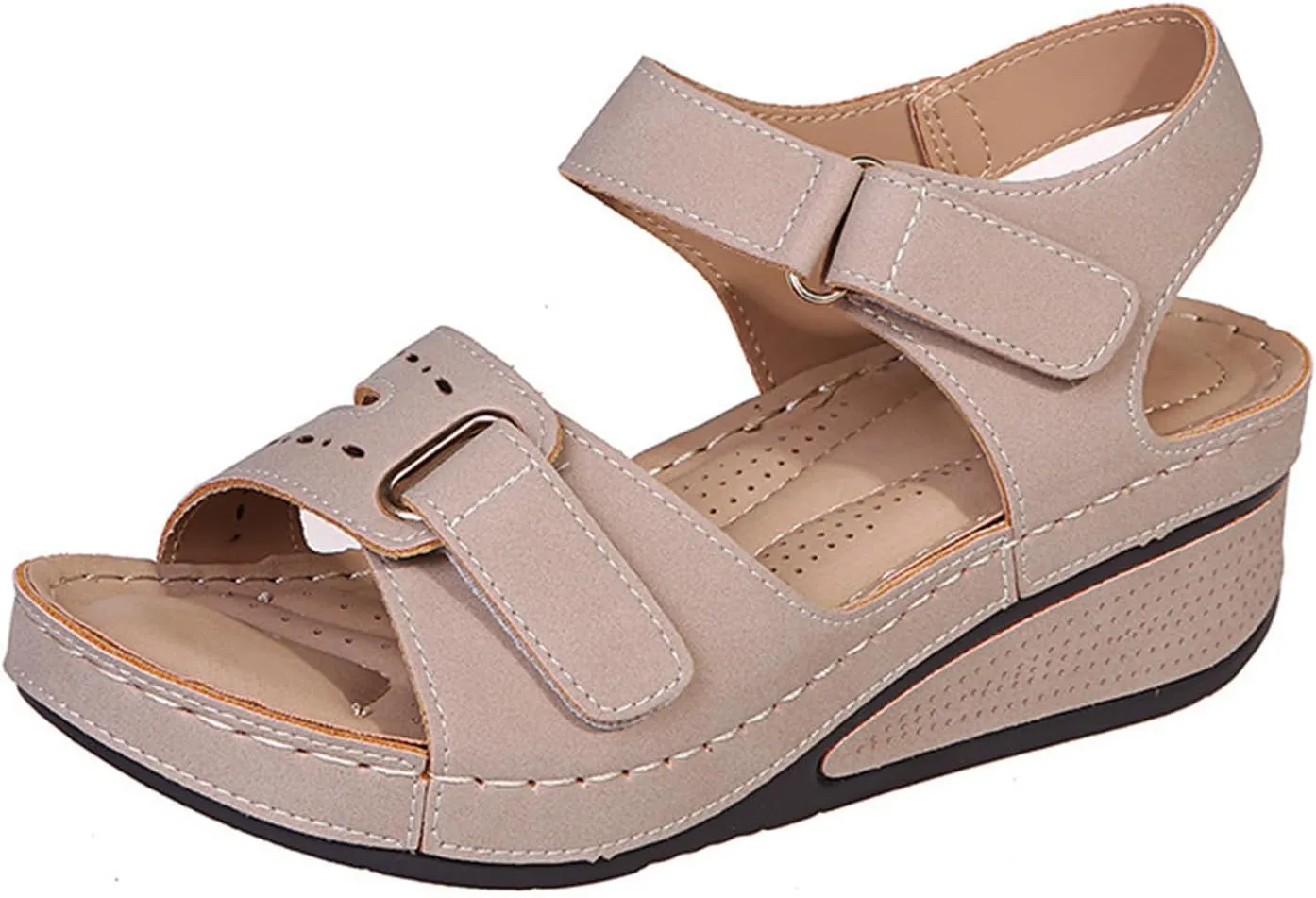 Ladmiple Sandals for Women Casual Summer Womens Orthopedic Sandal Arch Support Roman Open Toe Flip Flops Dressy Shoes