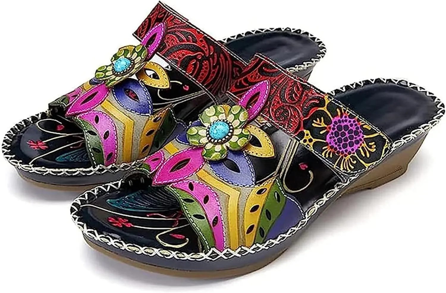 Ladmiple Sandals Women Dressy Summer Flat Arch Support Fashion Orthotic Slides Lightweight Slip On Orthopedic Slippers