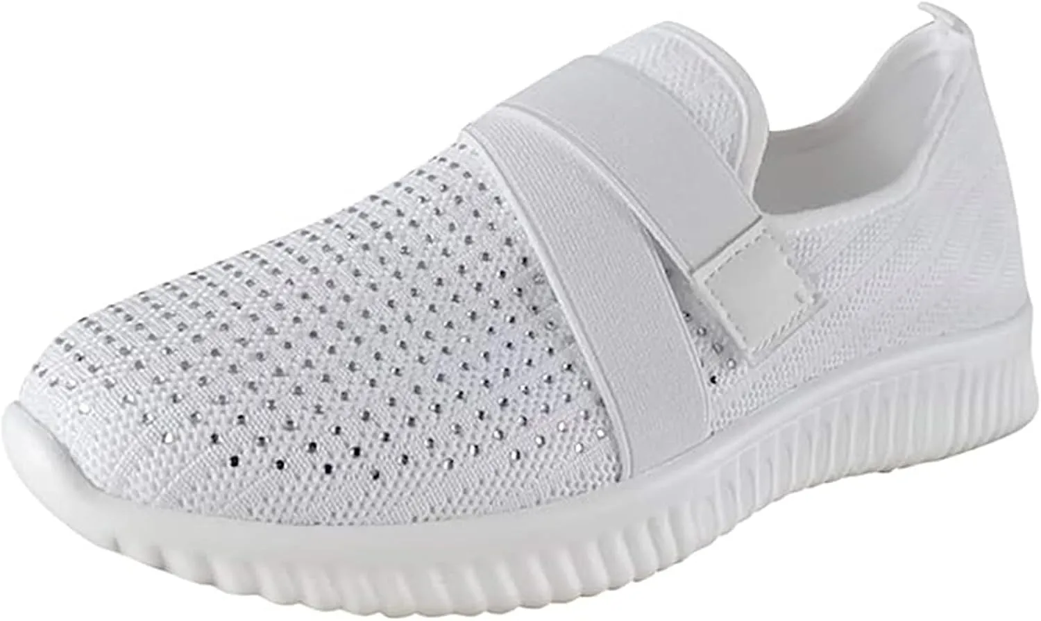 Ladmiple Tennis Shoes Womens Slip Ons Walking Shoes Casual Sneakers Mesh Lightweight Slip Resistant Comfortable Loafers