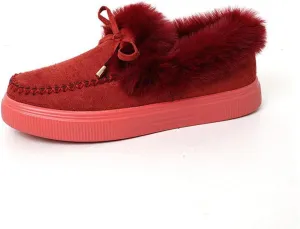 Ladmiple Winter Boots For Women Fashion Snow Boots Slip on Fur Lined Cold Weather Warm Ankle Booties Loafers Shoes 2024