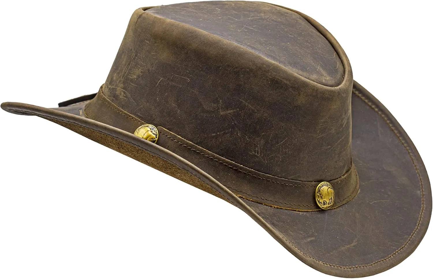 Leather Cowboy hat Shapeable into Outback hat, Australian Hats for Men & Women