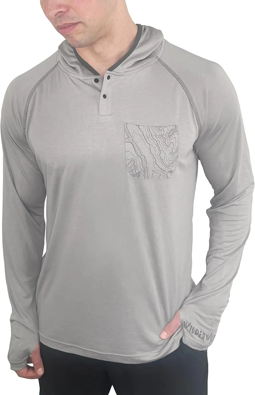 Lightweight Men's Hoodie | Bamboo Rayon Long Sleeve Sun Shirt | MTB Jersey