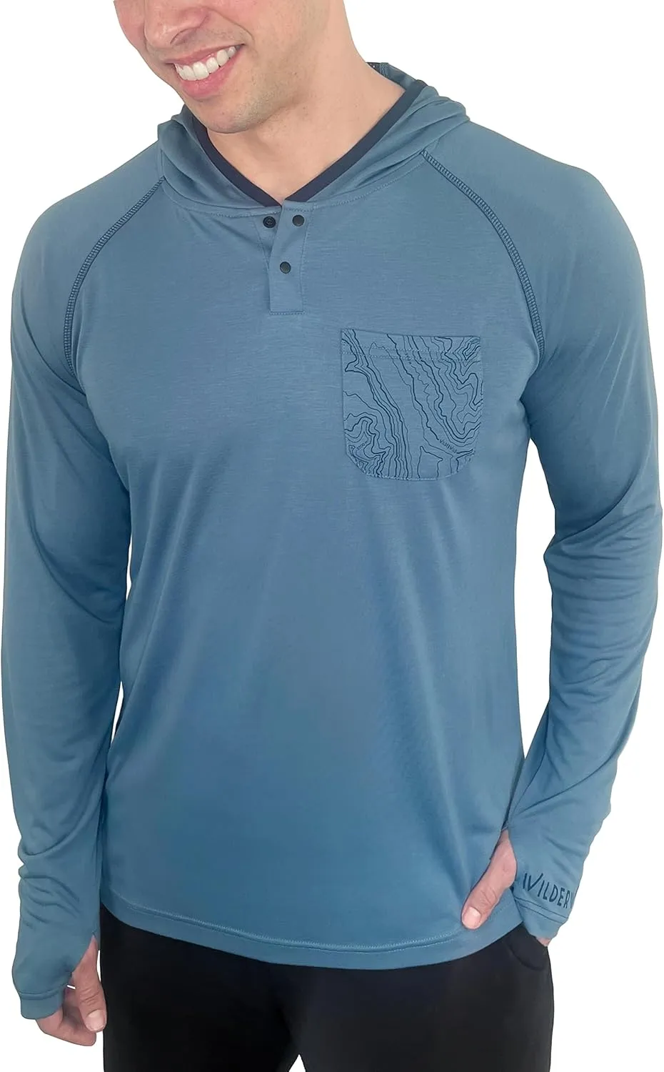 Lightweight Men's Hoodie | Bamboo Rayon Long Sleeve Sun Shirt | MTB Jersey