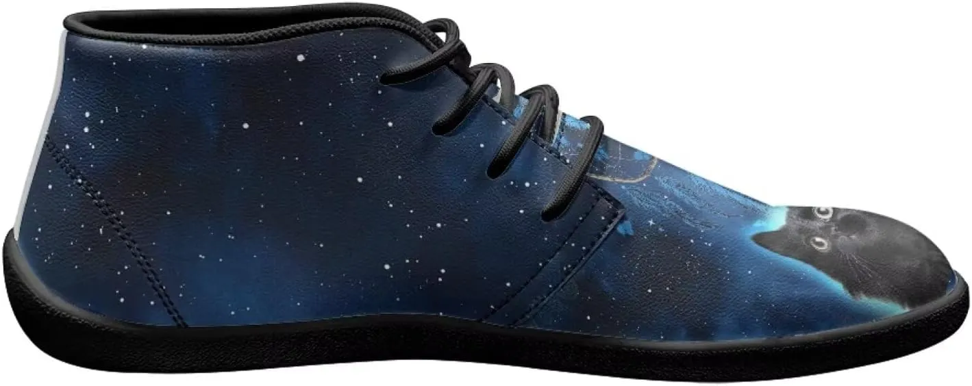 Mens Barefoot Shoes for Walking Blue Sharks Pattern Non Slip Zero Drop Sole Running Sneakers