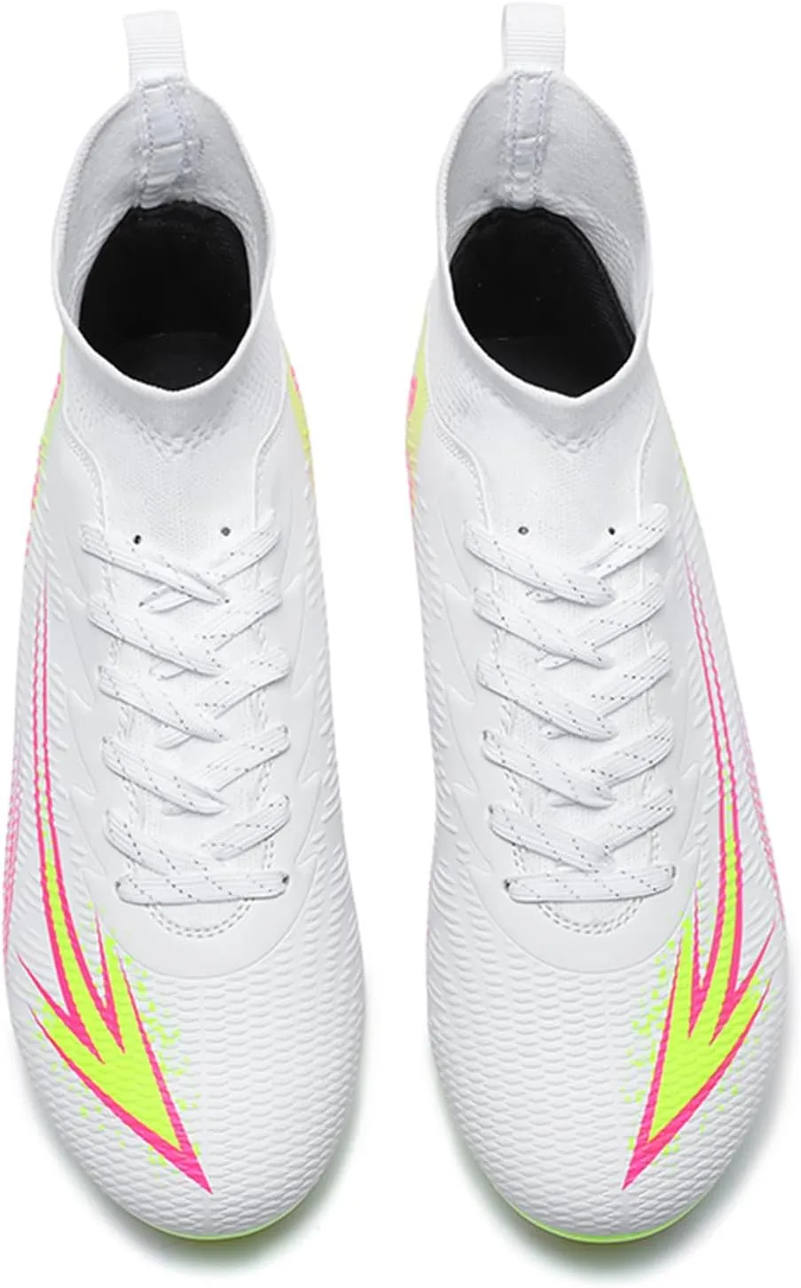 Men's High Top Soccer Shoes FG Long Spikes Adult Football Shoes Lightweight Professional Athletic Training