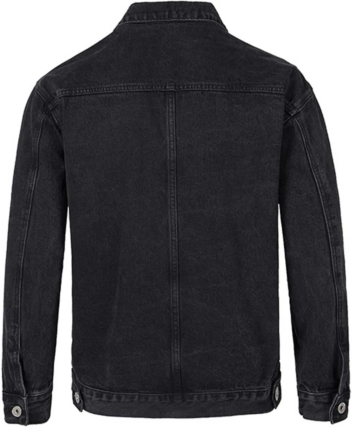 Mens Jean Jackets Casual Denim Coats Single Breasted Outerwear Fall Winter Clothes Trendy Turndown Jacket with Pocket