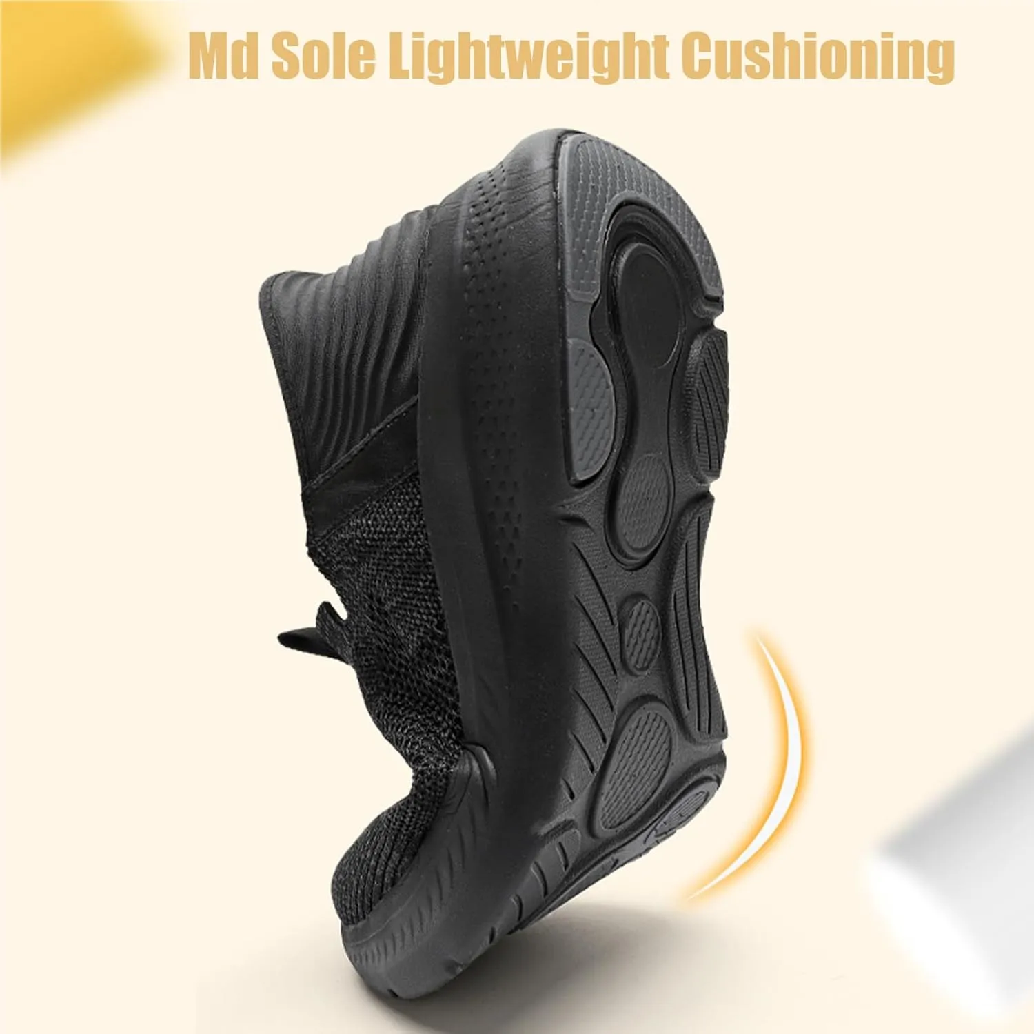 Men's Mesh Slip-On Orthopedic Walking Shoes with Arch Support Lightweight Breathable Softsole Knit Sneakers Leisure Comfort Tennis Workout Non-Slip Walking Shoes