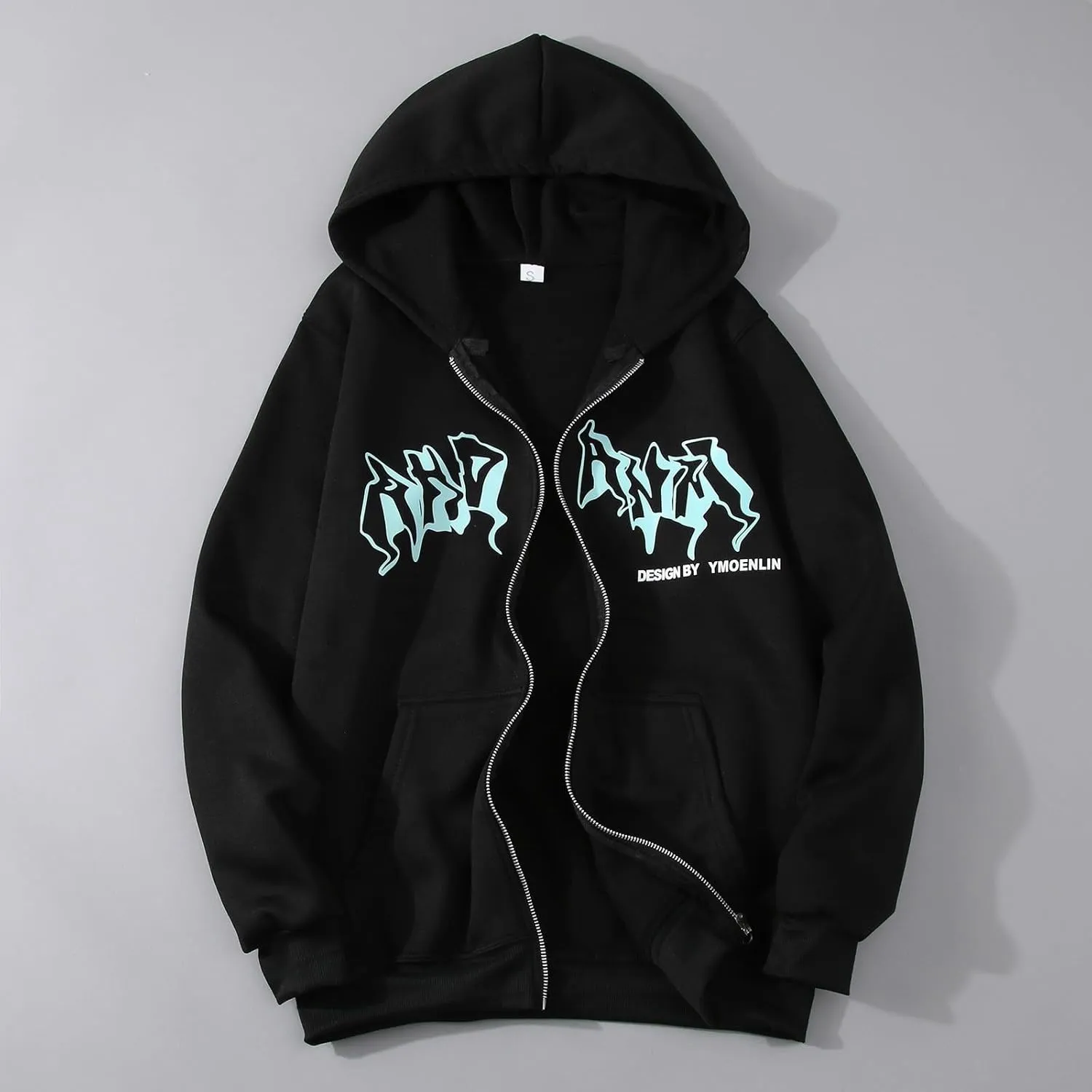 Mens Zip Up Hoodies Trendy Outwear with Pockets Hooded Sweatshirt Loose Fit Casual Fall Spring Warm Slim Fit Sweater Jacket