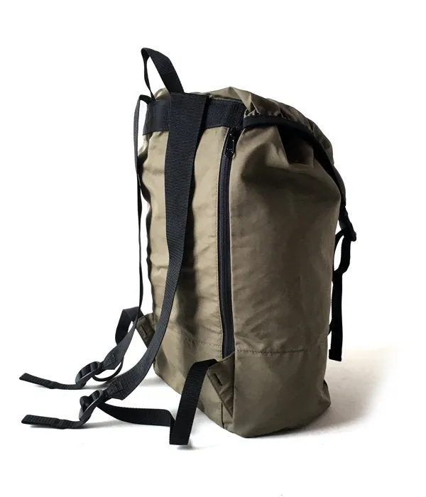 MHL./COTTON NYLON OXFORD BACK PACK (KHAKI)