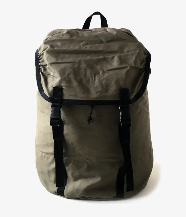 MHL./COTTON NYLON OXFORD BACK PACK (KHAKI)