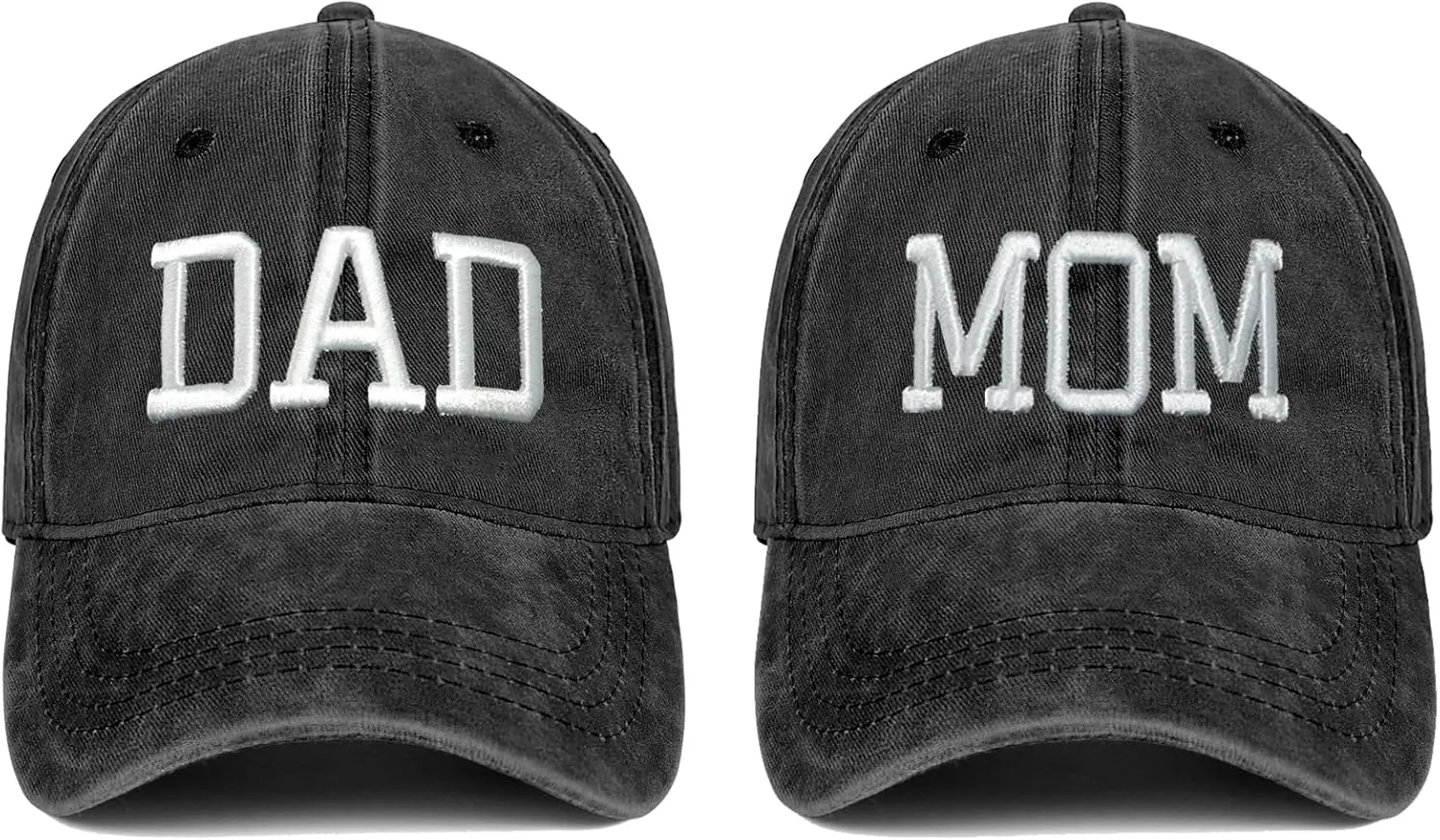 Mom and Dad Hats Fathers Day Dad Mom Gifts Hat Embroidered Adjustable Baseball Caps Gift for Couples Parents