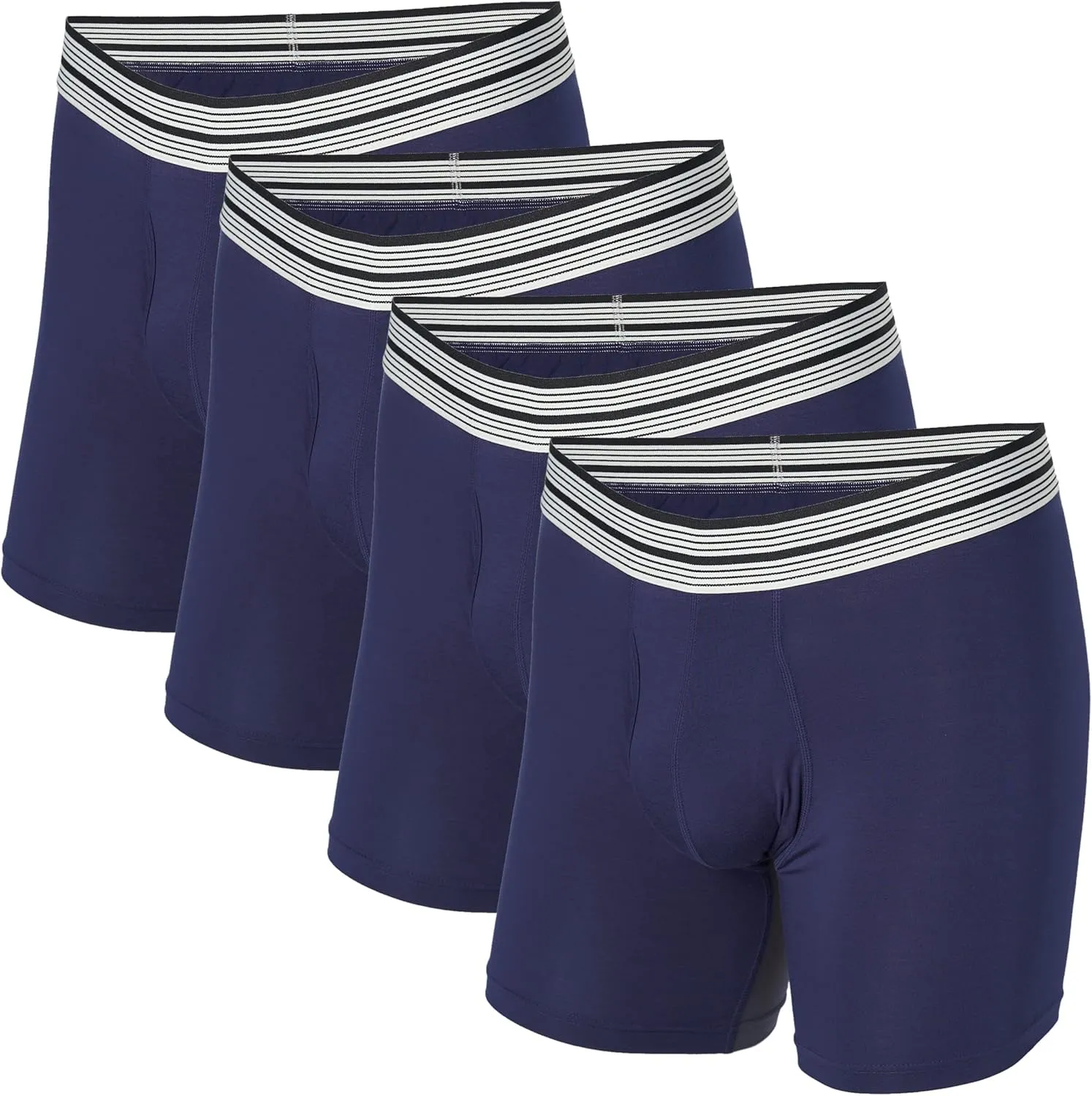 Mr. Davis Men's 4 Pack Standard Cut Boxer Brief Underwear