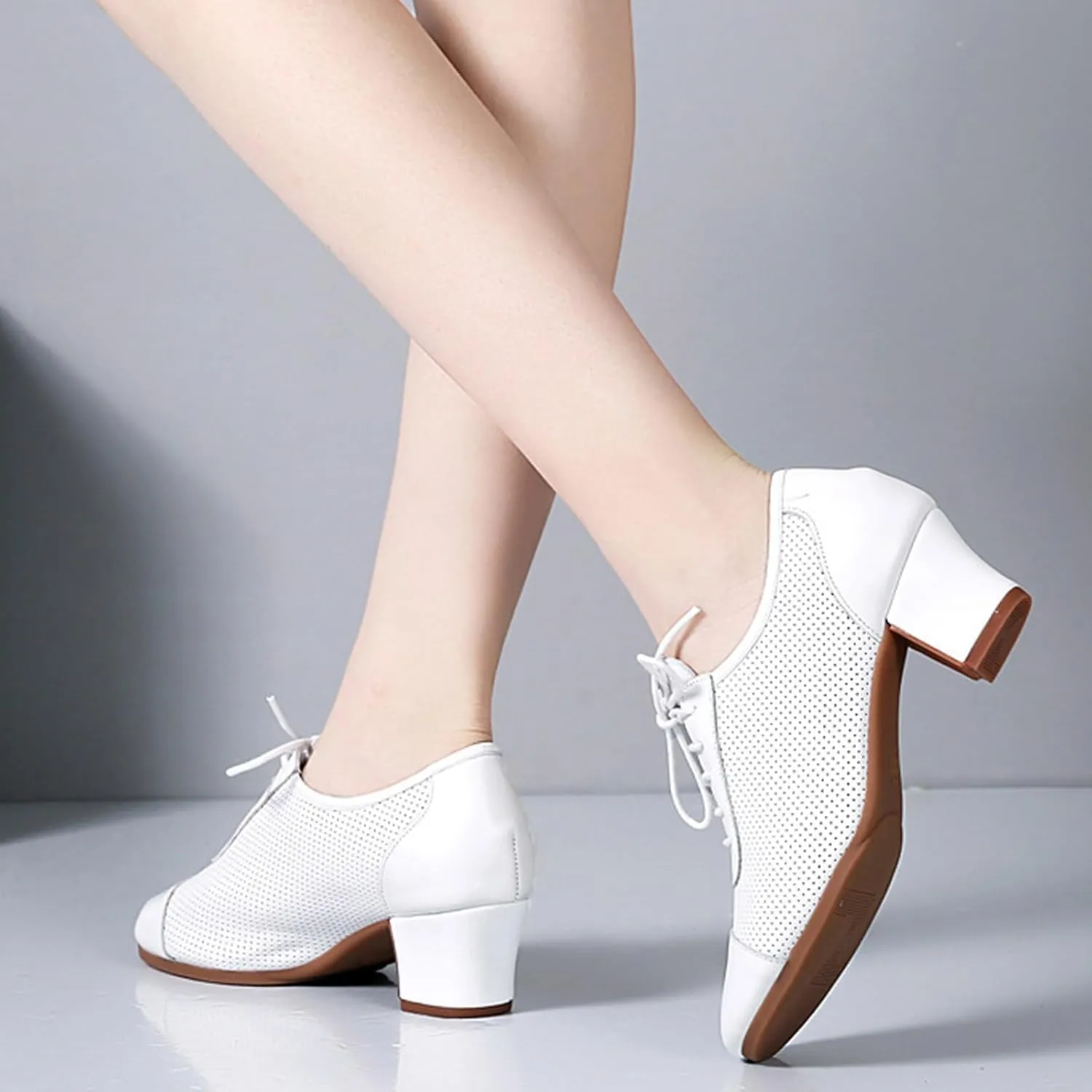 ONAIC Womens Ballroom Practice Shoes Latin Salsa Dance Shoes Professional Dancing Shoes for Social Dance Beginner
