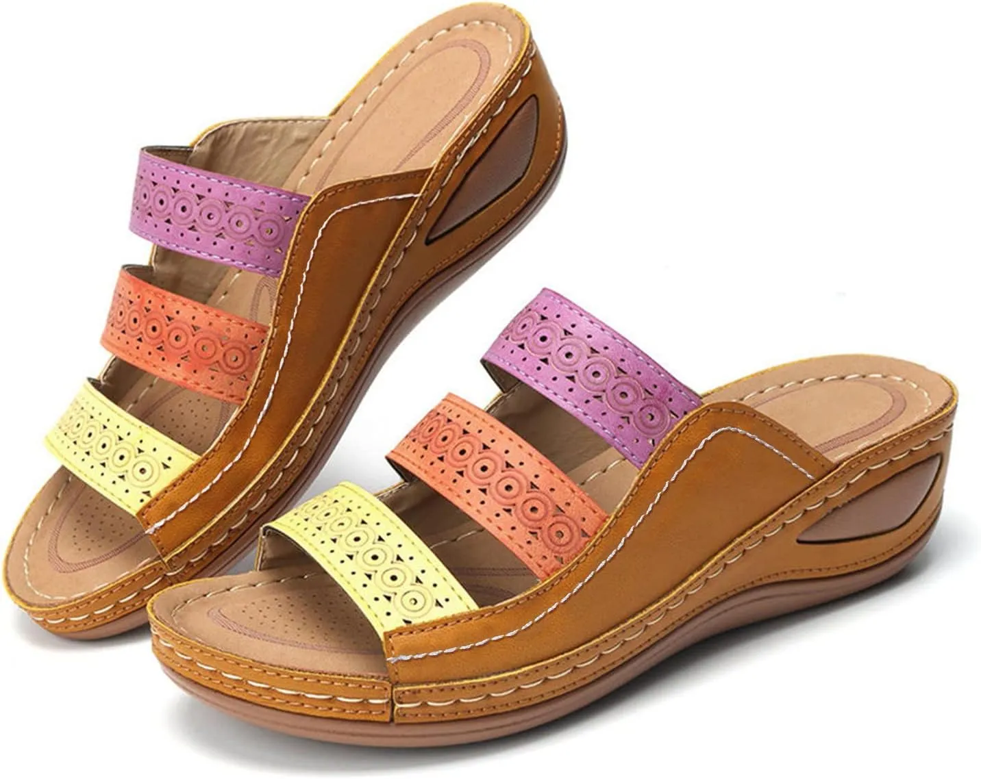 Orthopedic Sandals for Women Orthotic Wedge Sandals Summer Dressy Open Toe Platform Sandals Comfortable Casual Slippers2