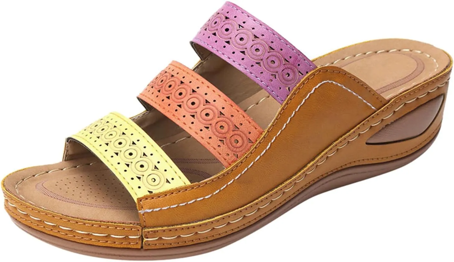 Orthopedic Sandals for Women Orthotic Wedge Sandals Summer Dressy Open Toe Platform Sandals Comfortable Casual Slippers2