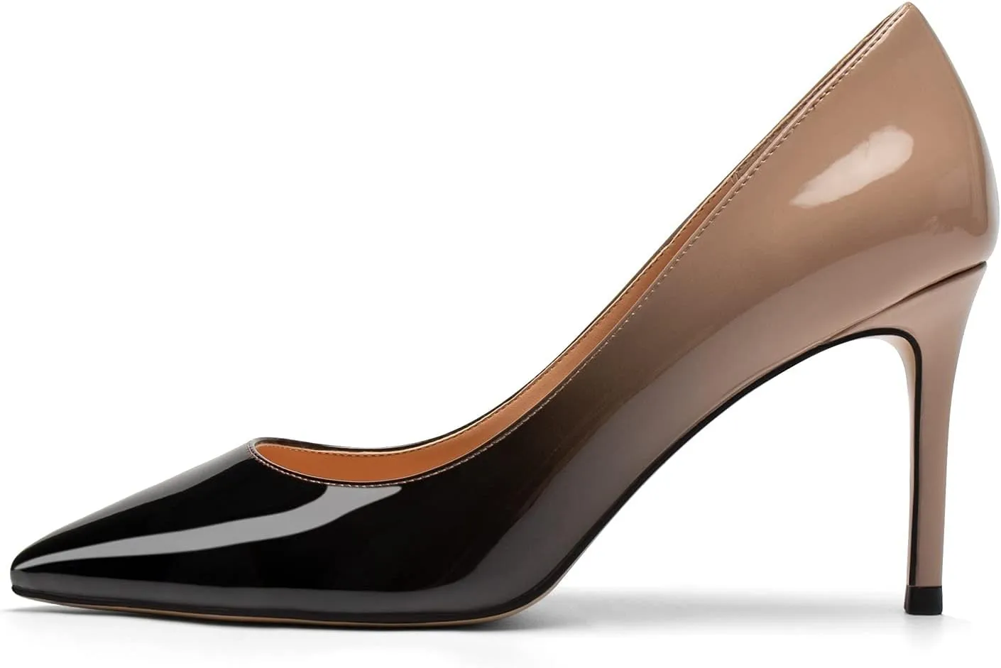 SAMMITOP Women's Pointed Toe Classic Pumps High Heels Slip On Office Party Evening Dress Shoes
