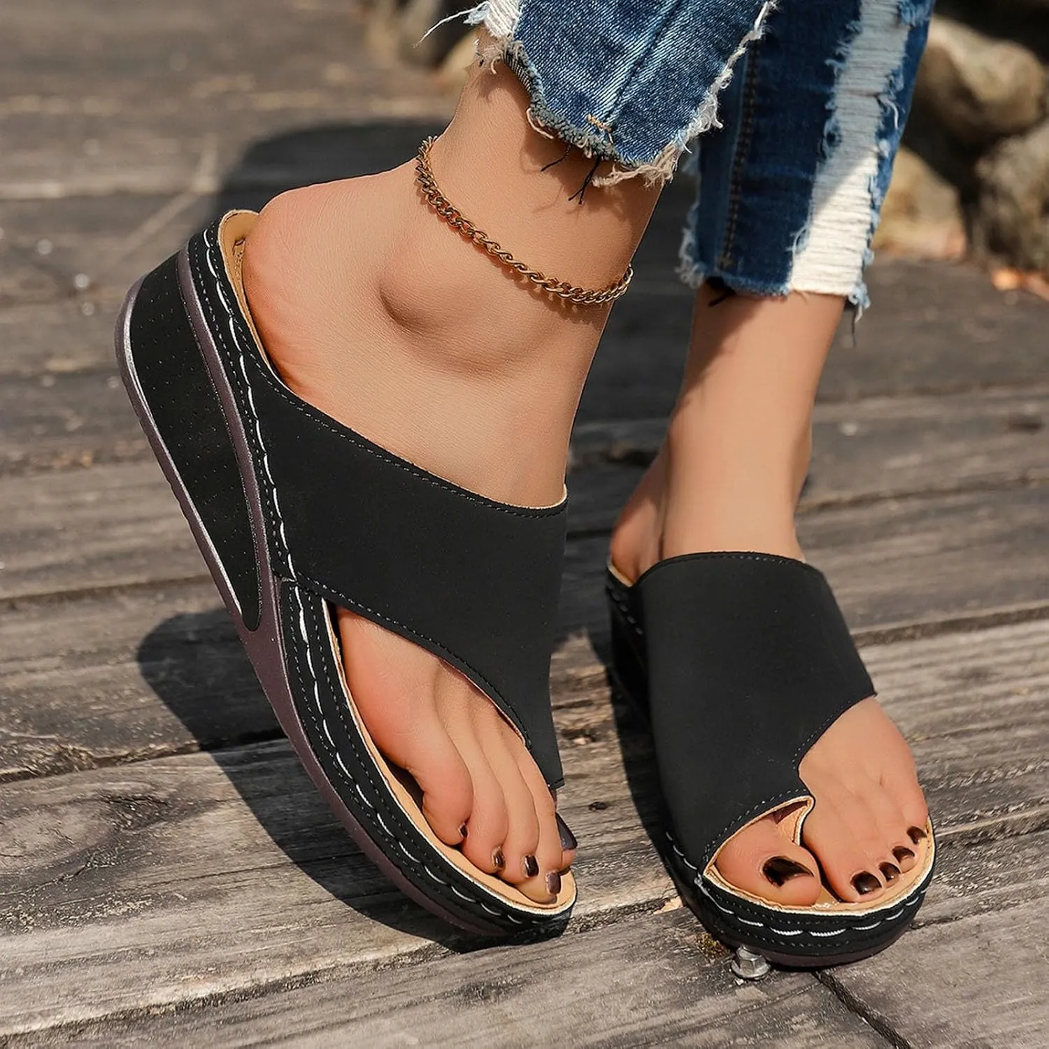 Sandalias para Mujer Elegantes, Womens Flat Flip Flops Vintage Leopard Snakeskin Sandal for Beach Holiday Travel Shoes