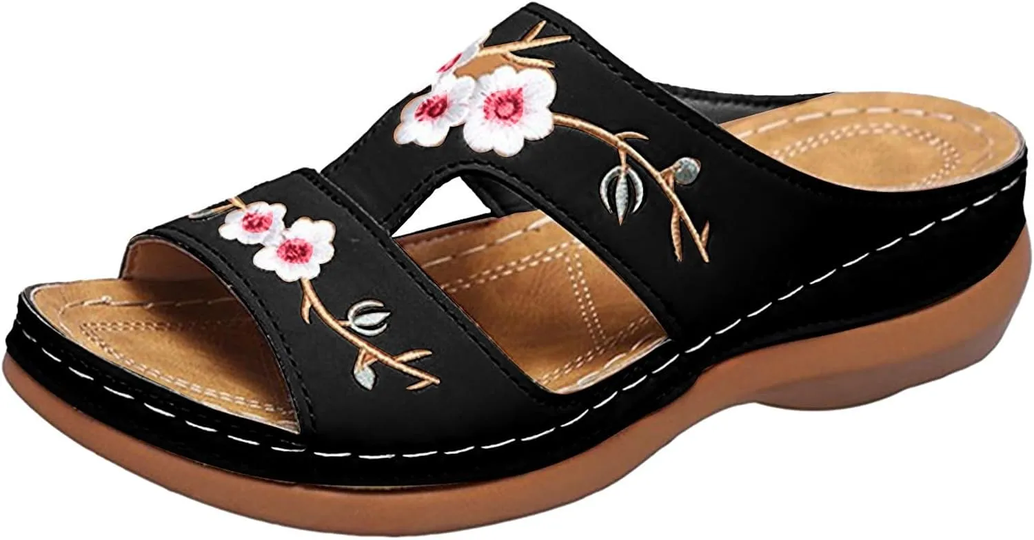 Sandals for Women Comfortable Beach Sandals Slip on Thong Flat Slippers Summer Shoes for Women Sandal