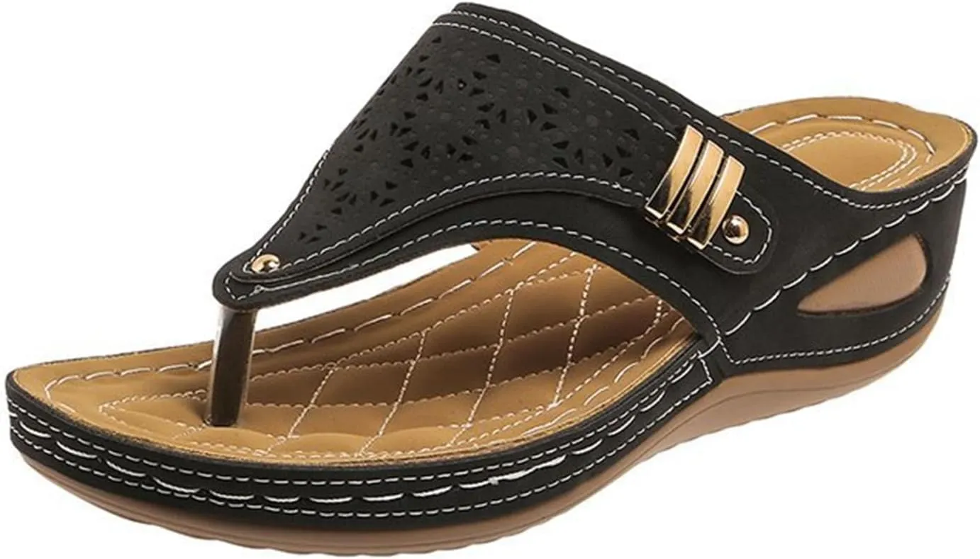 Sandals Women Dressy Summer Flat Cute Casual Beach Shoes Fashion Orthotic Slides Thong Sandals Orthopedic Slippers