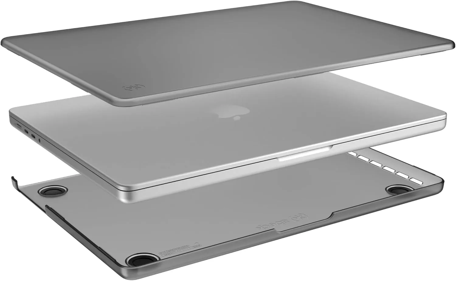 Speck SmartShell MacBook Case - 14 Inch Compatible with M3, M2 & M1 Pro/Max (2023-2021) - Scratch-Resistant Hardshell - Graphite Grey