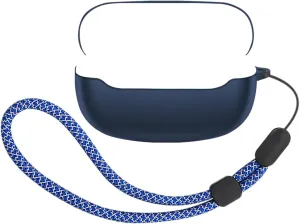 Suitable for JBL Endurance Race TWS Headphone Cases, Charging Cases, Scratch Resistant Cases, 360  Shock Resistant, Waterproof, and Drop Resistant (with Lanyard) (Noon Blue Blue Lanyard)