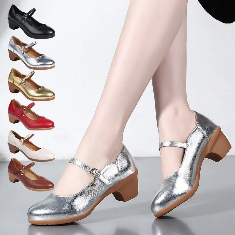 SWDZM Womens Latin Dance Shoes Closed Toe Ballroom Salsa Tango Teaching Practice Dancing Shoes,Model CCZ958