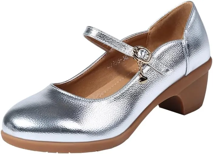 SWDZM Womens Latin Dance Shoes Closed Toe Ballroom Salsa Tango Teaching Practice Dancing Shoes,Model CCZ958