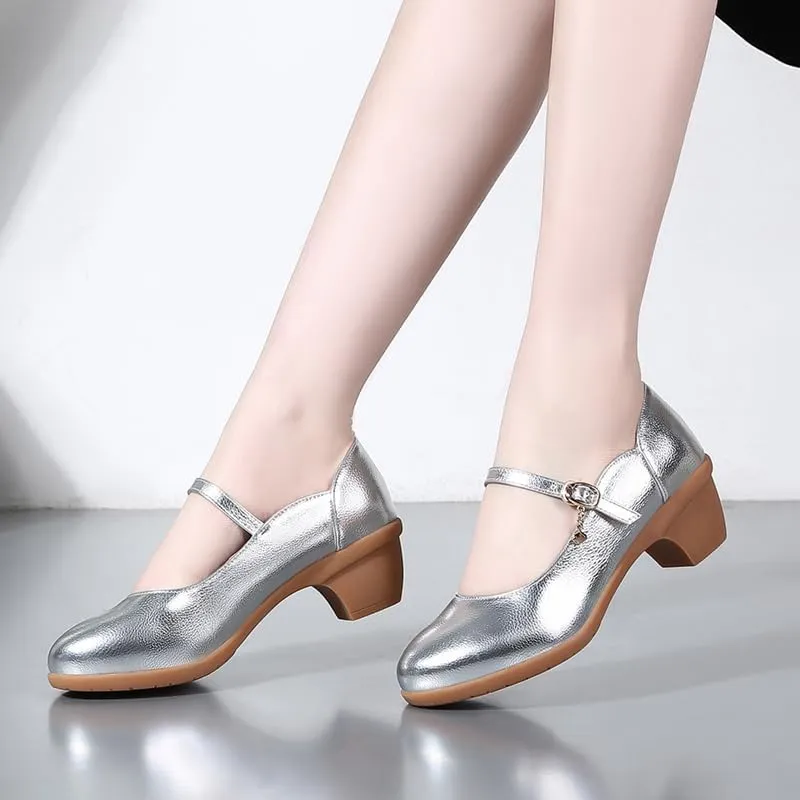 SWDZM Womens Latin Dance Shoes Closed Toe Ballroom Salsa Tango Teaching Practice Dancing Shoes,Model CCZ958