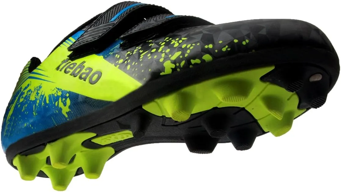 T&B Kids' Soccer Cleats Firm Ground Hook-and-Loop Football Boots Outdoor Sports(Little Kid/Big Kid) No.76660A