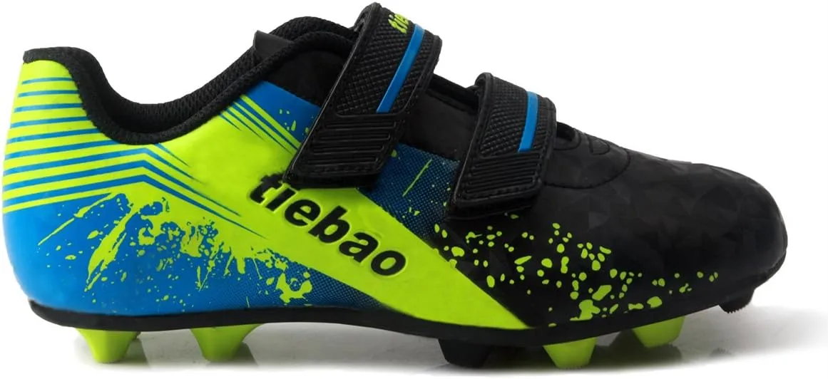 T&B Kids' Soccer Cleats Firm Ground Hook-and-Loop Football Boots Outdoor Sports(Little Kid/Big Kid) No.76660A