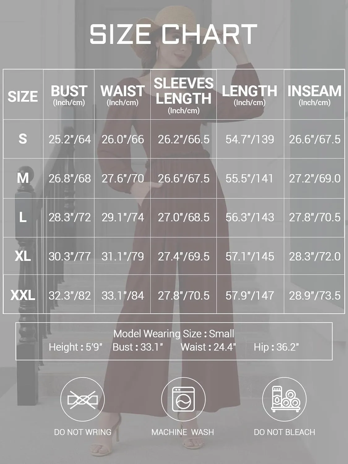 Tanou 2024 Women's Long Sleeve One Piece Smocked Jumpsuits Fall Casual Square Neck Wide Leg Loose Rompers with Pockets