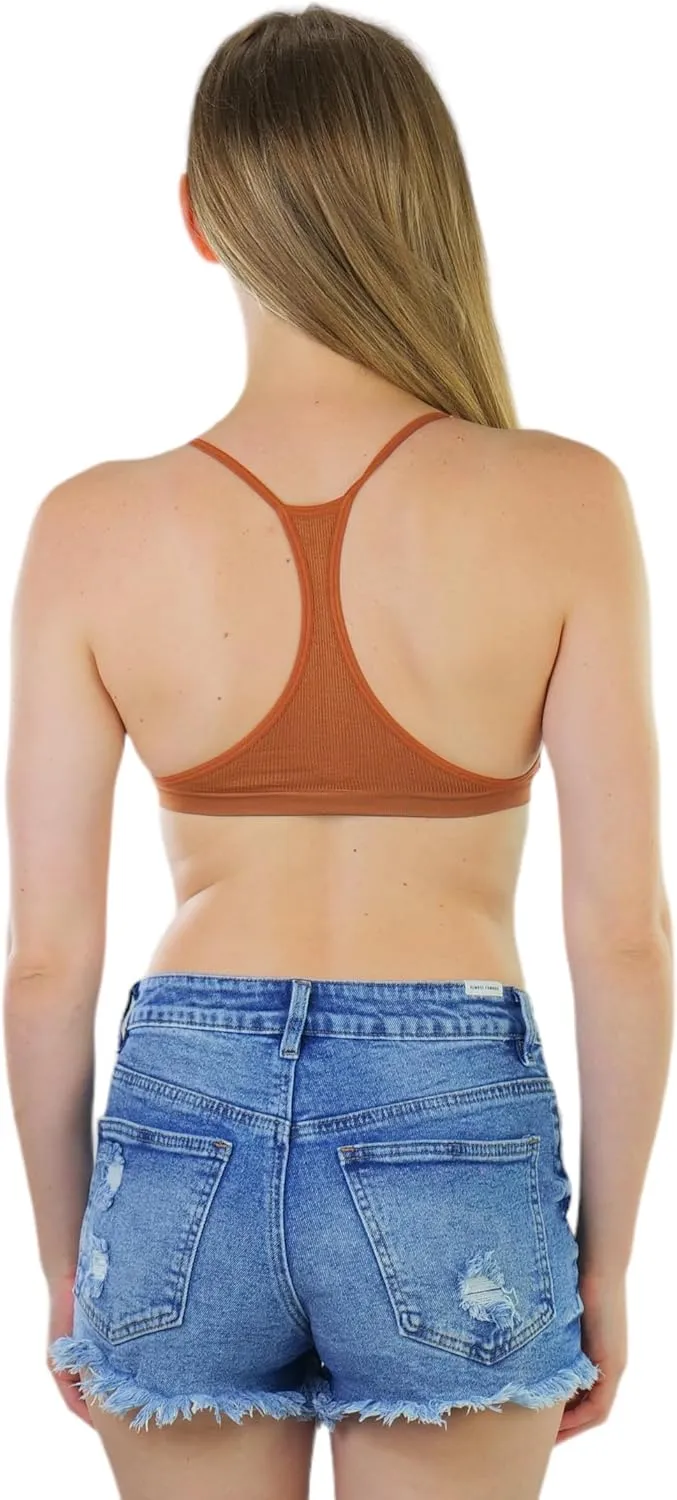 ToBeInStyle Women's Lightweight Statement Fashion Wireless Bralettes - Comfy Lounge Bras
