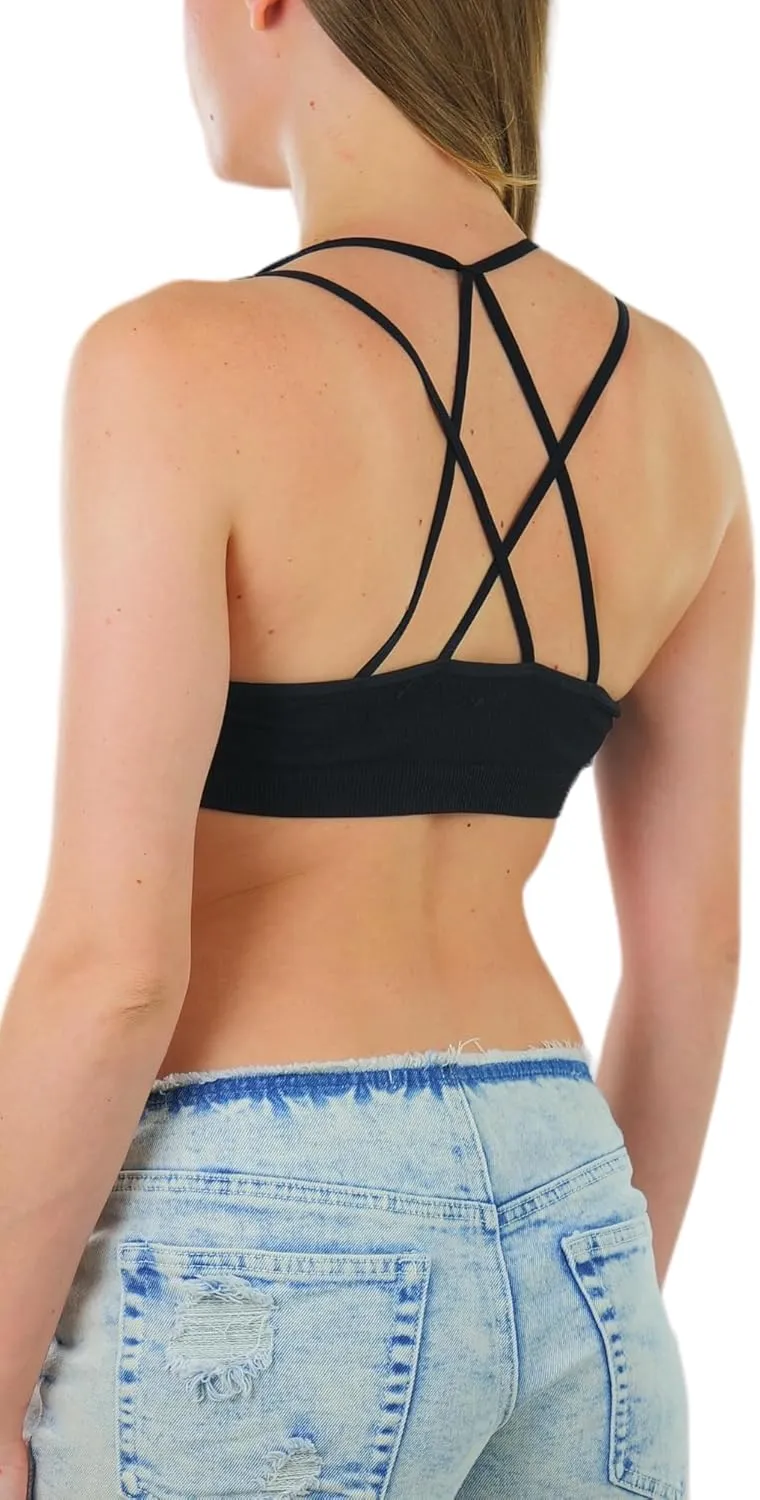ToBeInStyle Women's Lightweight Statement Fashion Wireless Bralettes - Comfy Lounge Bras