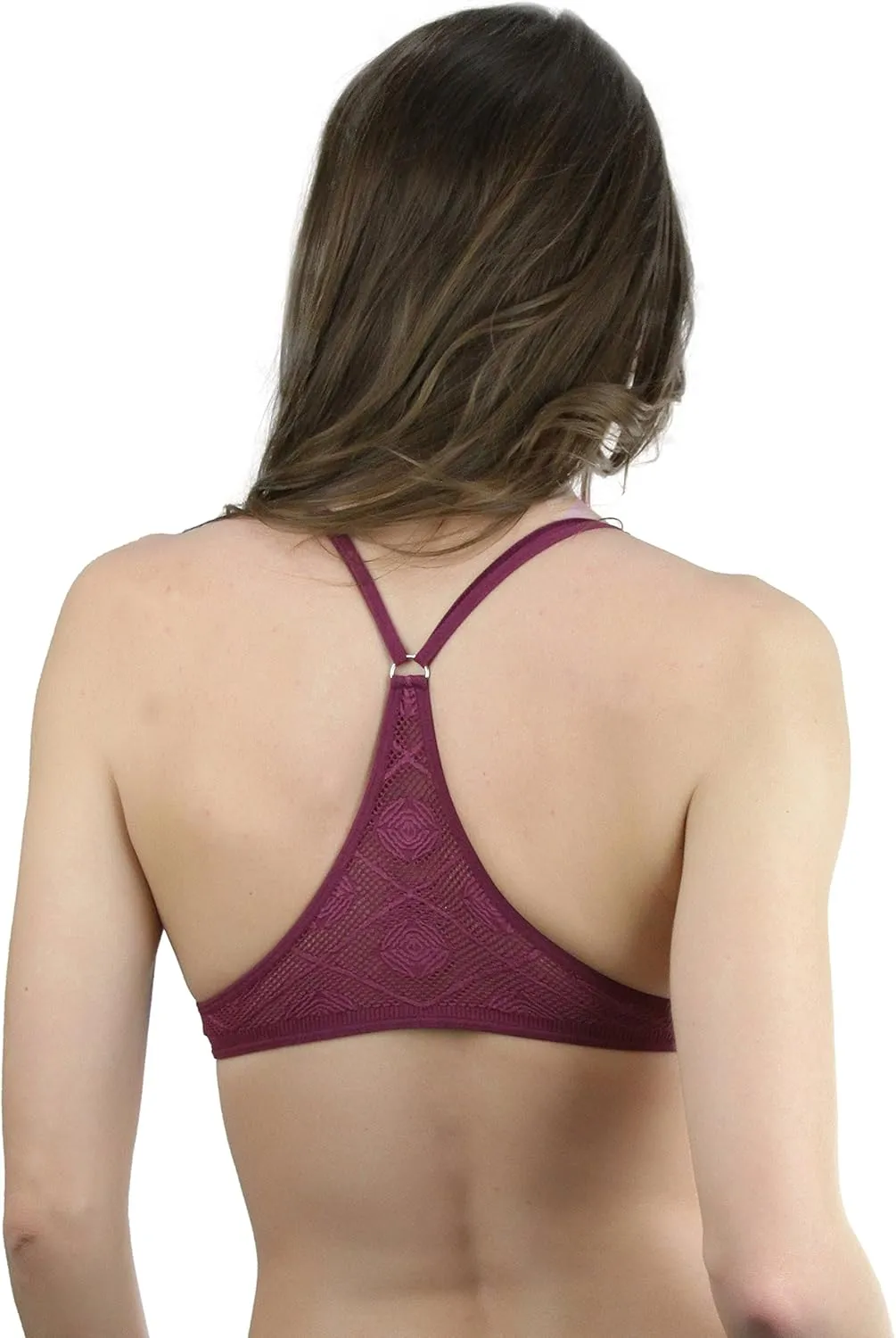 ToBeInStyle Women's Lightweight Statement Fashion Wireless Bralettes - Comfy Lounge Bras