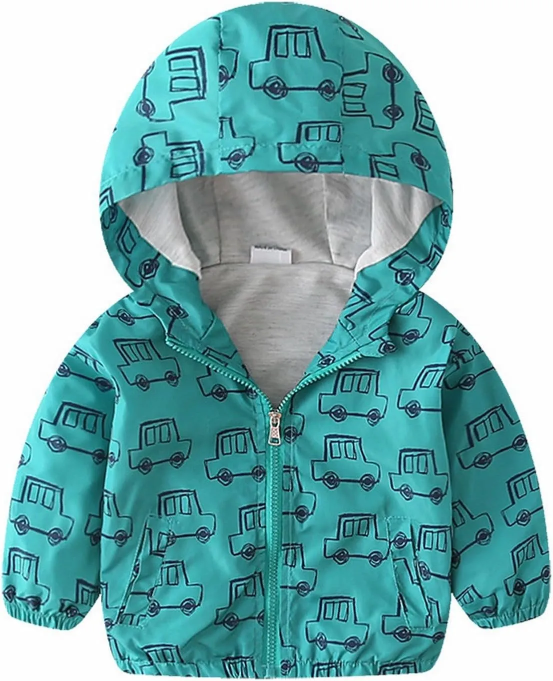 Toddler Boys Windbreaker Casual Outerwear Kids Lightweight Zip Hooded Jacket Baby Cute Dust Coat Windbreaker Jacket