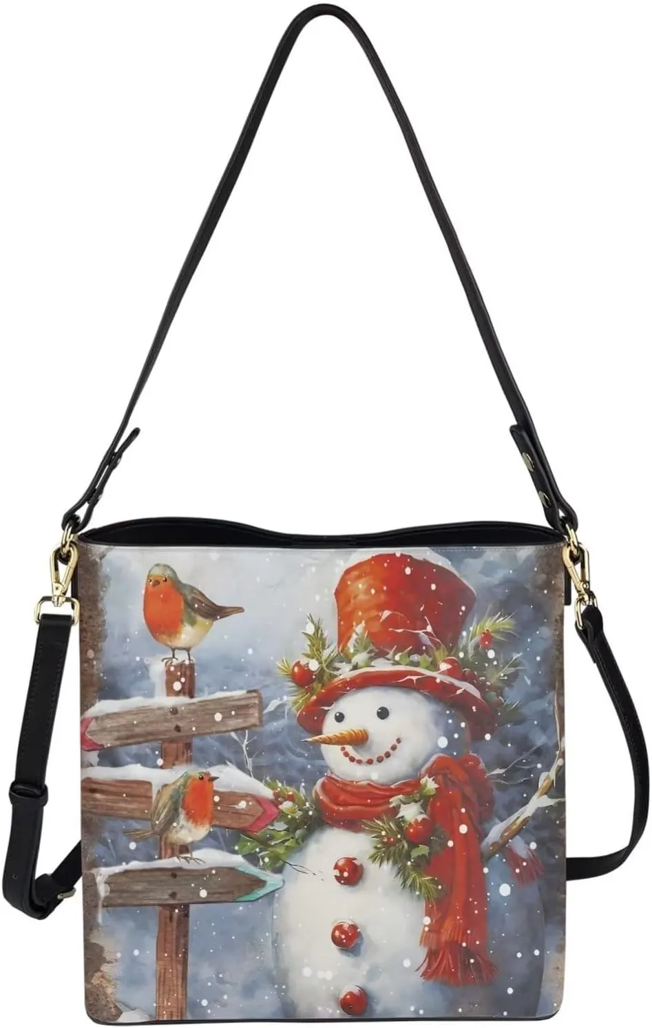 Travel Tote Bags for Women Ladies PU Leather Shoulder Handbags with Pockets Hobo Bucket Bags Crossbody Purse